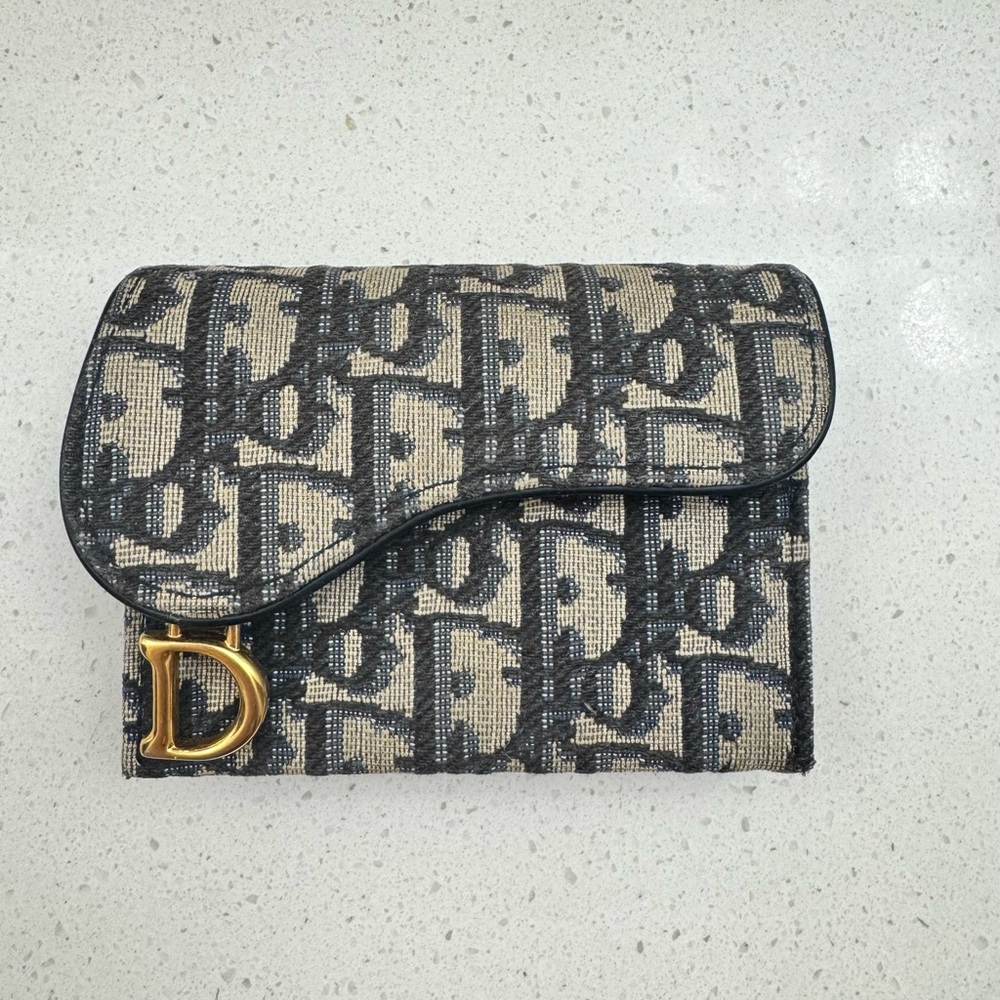 Dior Black and Cream Key & Card Holder